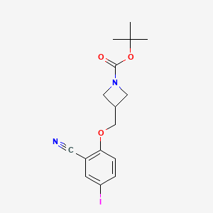 molecular formula C16H19IN2O3 B13717996 tert-Butyl 3-((2-cyano-4-iodophenoxy)methyl)azetidine-1-carboxylate 
