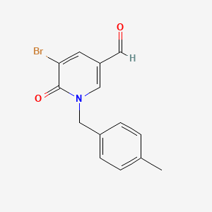 molecular formula C14H12BrNO2 B1371801 5-Bromo-1-(4-methylbenzyl)-6-oxo-1,6-dihydro-3-pyridinecarbaldehyde CAS No. 952183-73-2
