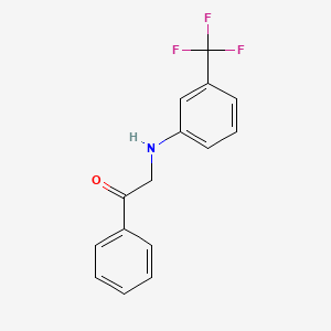 molecular formula C15H12F3NO B1371803 1-Phenyl-2-[3-(trifluoromethyl)anilino]-1-ethanone CAS No. 952182-66-0