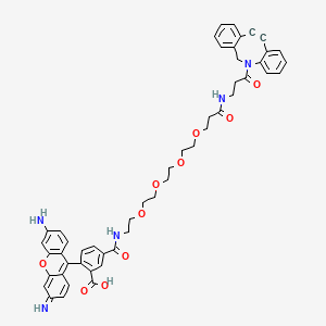 molecular formula C50H49N5O10 B13718046 Carboxyrhodamine 110 DBCO 