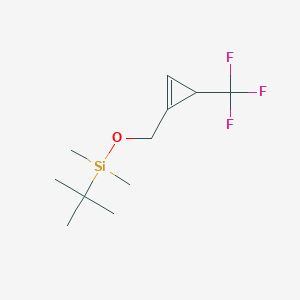 molecular formula C11H19F3OSi B13718070 tert-Butyldimethyl((3-(trifluoromethyl)cycloprop-1-en-1-yl)methoxy)silane 