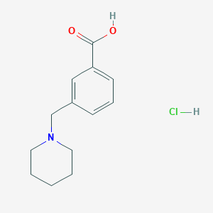molecular formula C13H18ClNO2 B1371809 3-[(Piperidin-1-yl)methyl]benzoic acid hydrochloride CAS No. 7596-82-9