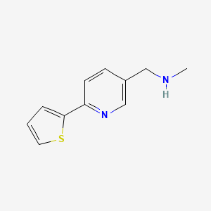molecular formula C11H12N2S B1371812 N-methyl-1-(6-thiophen-2-ylpyridin-3-yl)methanamine CAS No. 886851-41-8
