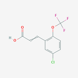molecular formula C10H6ClF3O3 B13718186 5-Chloro-2-(trifluoromethoxy)cinnamicacid 