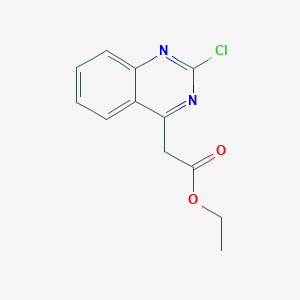 molecular formula C12H11ClN2O2 B13718290 Ethyl 2-Chloroquinazoline-4-acetate 