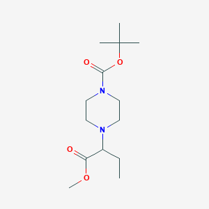molecular formula C14H26N2O4 B13718296 Tert-butyl 4-(1-methoxy-1-oxobutan-2-YL)piperazine-1-carboxylate 