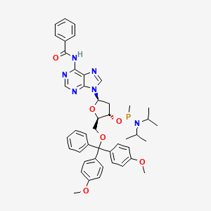 molecular formula C45H51N6O6P B13718360 5'-DMTr-dA(Bz)-Methyl phosphonamidite 