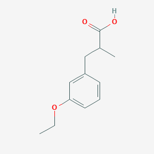 molecular formula C12H16O3 B1371844 3-(3-Ethoxyphenyl)-2-methylpropionic acid 