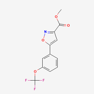 molecular formula C12H8F3NO4 B13718441 Methyl 5-(3-(trifluoromethoxy)phenyl)isoxazole-3-carboxylate 