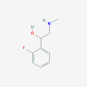molecular formula C9H12FNO B1371850 1-(2-Fluorophenyl)-2-(methylamino)ethan-1-ol 