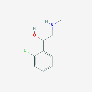 molecular formula C9H12ClNO B1371851 1-(2-Chlorophenyl)-2-(methylamino)ethan-1-ol 