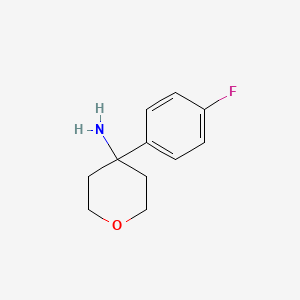 molecular formula C11H14FNO B1371856 4-(4-Fluorophenyl)oxan-4-amine 