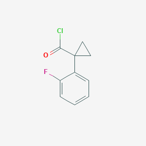 molecular formula C10H8ClFO B1371857 1-(2-Fluorophenyl)cyclopropane-1-carbonyl chloride 