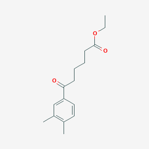 molecular formula C16H22O3 B1371858 Ethyl 6-(3,4-dimethylphenyl)-6-oxohexanoate CAS No. 898793-09-4