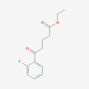 molecular formula C13H15FO3 B1371860 Ethyl 5-(2-fluorophenyl)-5-oxovalerate CAS No. 898753-35-0