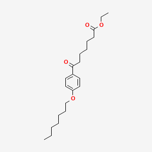 B1371862 Ethyl 7-(4-heptyloxyphenyl)-7-oxoheptanoate CAS No. 898758-01-5
