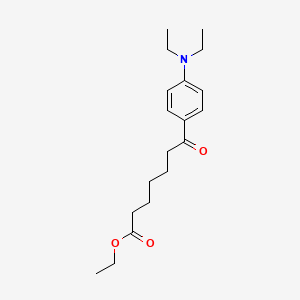 molecular formula C19H29NO3 B1371863 Ethyl 7-[4-(N,N-diethylamino)phenyl]-7-oxoheptanoate CAS No. 951886-13-8