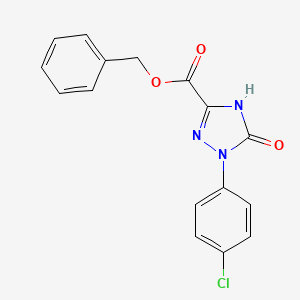 molecular formula C16H12ClN3O3 B13718669 Benzyl 1-(4-chlorophenyl)-2,5-dihydro-5-oxo-1H-1,2,4-triazole-3-carboxylate 