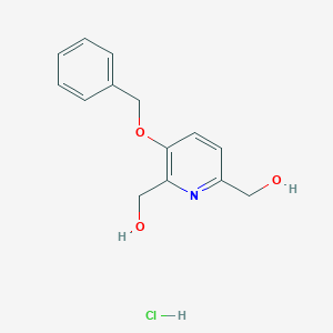 molecular formula C14H16ClNO3 B1371869 3-Benzylhydroxy-2,6-dihydroxymethylpyridine hydrochloride 