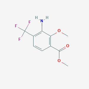 molecular formula C10H10F3NO3 B1371870 Methyl 3-amino-2-methoxy-4-(trifluoromethyl)benzoate CAS No. 885518-36-5