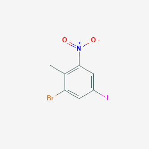 B1371871 1-Bromo-5-iodo-2-methyl-3-nitrobenzene CAS No. 850334-25-7