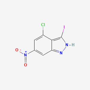 molecular formula C7H3ClIN3O2 B1371873 4-Chloro-3-iodo-6-nitro-1H-indazole CAS No. 885519-25-5