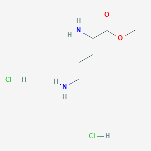 molecular formula C6H16Cl2N2O2 B13718799 Methyl 2,5-bis(azanyl)pentanoate dihydrochloride 