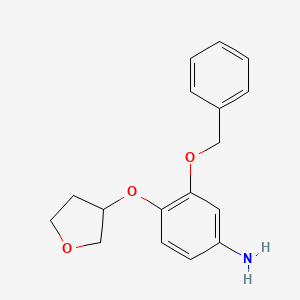 molecular formula C17H19NO3 B13718805 3-(Benzyloxy)-4-((tetrahydrofuran-3-yl)oxy)aniline 