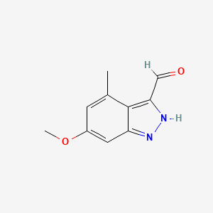 molecular formula C10H10N2O2 B1371886 6-Methoxy-4-methyl-1H-indazole-3-carbaldehyde CAS No. 885521-39-1
