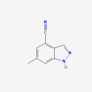 molecular formula C9H7N3 B1371887 6-Methyl-1H-indazole-4-carbonitrile CAS No. 885522-51-0