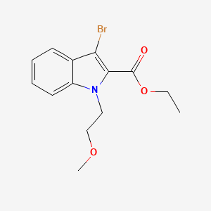 molecular formula C14H16BrNO3 B13718896 Ethyl 3-bromo-1-(2-methoxyethyl)-1H-indole-2-carboxylate 
