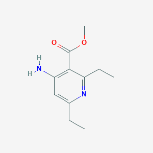 molecular formula C11H16N2O2 B137189 Methyl 4-amino-2,6-diethylpyridine-3-carboxylate CAS No. 144291-52-1