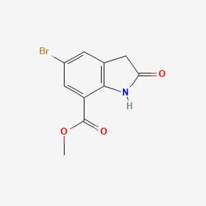 molecular formula C10H8BrNO3 B1371891 Methyl 5-bromo-2-oxoindoline-7-carboxylate CAS No. 898747-32-5