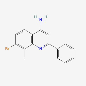molecular formula C16H13BrN2 B13718916 4-Amino-7-bromo-8-methyl-2-phenylquinoline CAS No. 1189106-51-1