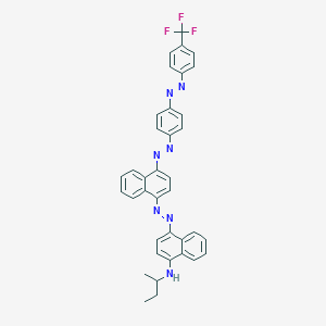 molecular formula C37H30F3N7 B13718955 N-(sec-Butyl)-4-[[4-[[4-[[4-(trifluoromethyl)phenyl]diazenyl]phenyl]diazenyl]-1-naphthyl]diazenyl]-1-naphthalenamine 