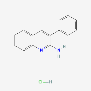 molecular formula C15H13ClN2 B13718994 2-Amino-3-phenylquinoline hydrochloride CAS No. 33543-40-7
