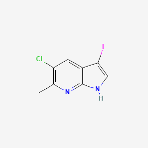 molecular formula C8H6ClIN2 B1371903 5-Chloro-3-iodo-6-methyl-1H-pyrrolo[2,3-b]pyridine CAS No. 1000340-16-8