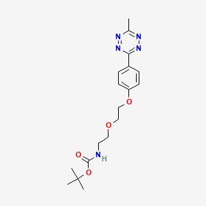 molecular formula C18H25N5O4 B13719066 Methyltetrazine-PEG2-NH-Boc 