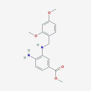 molecular formula C17H20N2O4 B13719115 Methyl 4-amino-3-((2,4-dimethoxybenzyl)amino)benzoate 