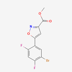 molecular formula C11H6BrF2NO3 B13719135 Methyl 5-(5-Bromo-2,4-difluorophenyl)isoxazole-3-carboxylate 