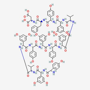molecular formula C95H97N13O30 B13719148 H-DL-nTyr-DL-Phg(3,5-diOH)-Val-DL-Phg(3,5-diOH)-DL-nTyr-DL-Phg(3,5-diOH)-DL-nTyr-DL-Phg(3,5-diOH)-Val-DL-Phg(3,5-diOH)-DL-nTyr-Phe-Asp-OH 