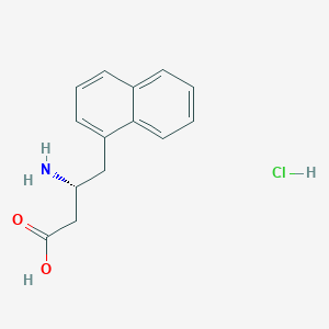 molecular formula C14H15NO2 B1371916 (R)-3-Amino-4-(naphthalen-1-yl)butanoic acid hydrochloride CAS No. 269398-88-1