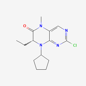 molecular formula C14H19ClN4O B1371917 (R)-2-chloro-8-cyclopentyl-7-ethyl-5-methyl-7,8-dihydropteridin-6(5H)-one CAS No. 755039-55-5