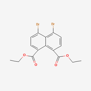 molecular formula C16H14Br2O4 B13719210 Diethyl 4,5-Dibromonaphthalene-1,8-dicarboxylate 