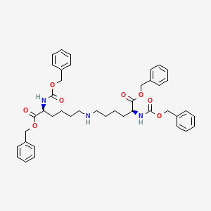 molecular formula C42H49N3O8 B13719223 N,N'-Dicarbobenzyloxy-Lysinonorleucine Dibenzylester 