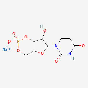 molecular formula C9H10N2NaO8P B13719227 sodium;1-(7-hydroxy-2-oxido-2-oxo-4a,6,7,7a-tetrahydro-4H-furo[3,2-d][1,3,2]dioxaphosphinin-6-yl)pyrimidine-2,4-dione 