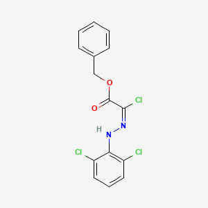 molecular formula C15H11Cl3N2O2 B13719235 Benzyl 2-chloro-2-[2-(2,6-dichlorophenyl)hydrazono]acetate 