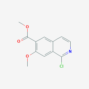 molecular formula C12H10ClNO3 B13719273 Methyl 1-Chloro-7-methoxy-isoquinoline-6-carboxylate 