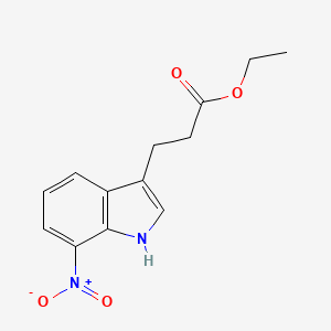 molecular formula C13H14N2O4 B13719298 Ethyl 3-(7-Nitro-3-indolyl)propanoate 