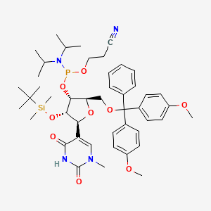 molecular formula C46H63N4O9PSi B13719307 DMT-2'-O-TBDMS-1-methylpseudouridine Phosphoramidite 